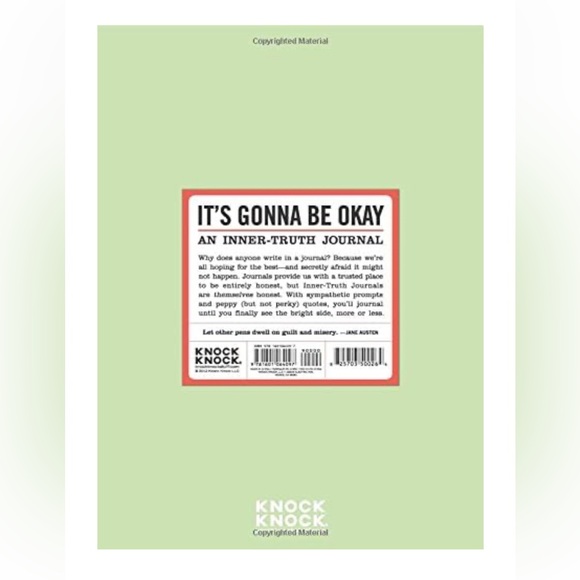 Knock Knock It's Gonna Be Okay Inner-Truth Journal, 7" x 9.5" New Book - Picture 2 of 7